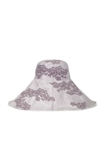 Acne Studios Holtz Lace Camo Sun Hat in Faded Purple, view 3, click to view large image.