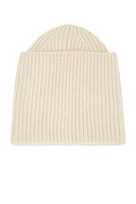 Acne Studios New Crystal Face Beanie in Oatmeal Melange, view 2, click to view large image.