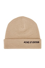 Acne Studios Kinau Beanie in Shell Beige, view 1, click to view large image.