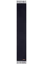 Acne Studios Canada Skinny Scarf in Navy Blue, view 2, click to view large image.