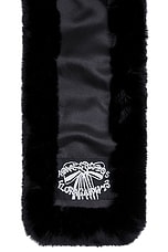 Acne Studios Varry Fur Scarf in Black, view 4, click to view large image.