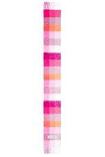 Acne Studios Vally Scarf in Pink, Fuchsia, & White, view 2, click to view large image.