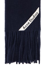 Acne Studios Scarf in Navy, view 3, click to view large image.