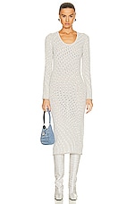 Acne Studios Long Sleeve Dress in Pale Grey, view 1, click to view large image.