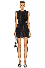 Acne Studios Sleeveless Mini Dress in Black & Wine Red, view 1, click to view large image.