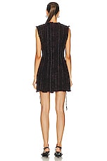 Acne Studios Sleeveless Mini Dress in Black & Wine Red, view 3, click to view large image.