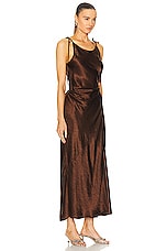 Acne Studios Maxi Dress in Chocolate Brown, view 2, click to view large image.