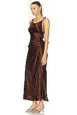 Acne Studios Maxi Dress in Chocolate Brown, view 3, click to view large image.
