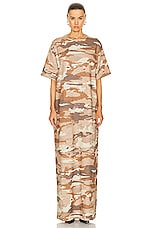 Acne Studios Maxi T-shirt Dress in Cacao Brown, view 1, click to view large image.
