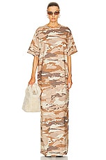 Acne Studios Maxi T-shirt Dress in Cacao Brown, view 4, click to view large image.