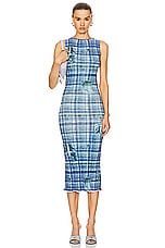 Acne Studios Sleeveless Midi Dress in Blue, view 1, click to view large image.
