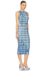 Acne Studios Sleeveless Midi Dress in Blue, view 2, click to view large image.