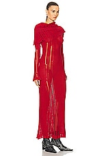 Acne Studios Long Sleeve Dress in Red, view 2, click to view large image.