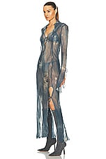 Acne Studios Tromp Loeil Dress in Denim Blue, view 3, click to view large image.