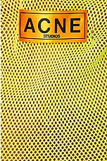 Acne Studios See Through Dress in Acid Yellow, view 4, click to view large image.