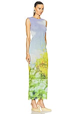 Acne Studios Sleeveless Maxi Dress in Purple & Yellow, view 2, click to view large image.