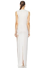 Acne Studios Sleeveless Maxi Dress in White & Beige, view 4, click to view large image.
