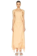 Acne Studios Daya Maxi Dress in Pastel Orange, view 1, click to view large image.