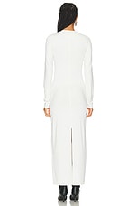 Acne Studios Long Sleeve Maxi Dress in Off White, view 3, click to view large image.