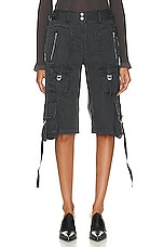 Acne Studios Long Short in Charcoal Grey, view 1, click to view large image.