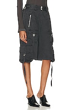 Acne Studios Long Short in Charcoal Grey, view 2, click to view large image.