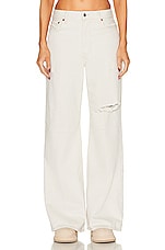 Acne Studios Distressed Wide Leg in White, view 1, click to view large image.