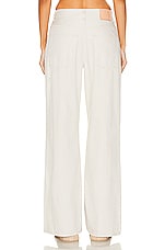 Acne Studios Distressed Wide Leg in White, view 3, click to view large image.