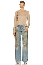 Acne Studios 2021 Loose Fit in Mid Blue, view 4, click to view large image.