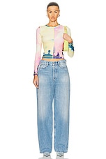 Acne Studios Low Rise Baggy Wide Leg in Light Blue, view 4, click to view large image.