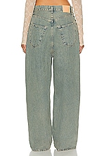 Acne Studios Dirty Wide Leg in Blue & Beige, view 3, click to view large image.