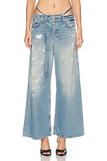 Acne Studios Low Rise Wide Leg in Light Blue, view 1, click to view large image.