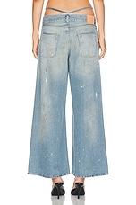 Acne Studios Low Rise Wide Leg in Light Blue, view 3, click to view large image.