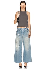 Acne Studios Low Rise Wide Leg in Light Blue, view 4, click to view large image.