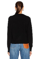 Acne Studios Keva Face Cardigan in Black, view 4, click to view large image.