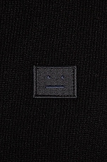 Acne Studios Keva Face Cardigan in Black, view 6, click to view large image.