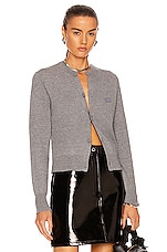 Acne Studios Solid Cardigan in Grey Melange, view 1, click to view large image.