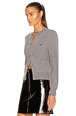 Acne Studios Solid Cardigan in Grey Melange, view 3, click to view large image.