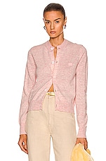 Acne Studios Solid Cardigan in Faded Pink Melange, view 1, click to view large image.