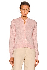 Acne Studios Solid Cardigan in Faded Pink Melange, view 2, click to view large image.