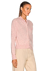 Acne Studios Solid Cardigan in Faded Pink Melange, view 3, click to view large image.
