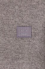 Acne Studios Face V Neck Sweater in Grey Melange, view 5, click to view large image.