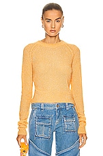Acne Studios Knit Sweater in Apricot Orange, view 1, click to view large image.