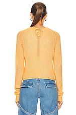 Acne Studios Knit Sweater in Apricot Orange, view 3, click to view large image.