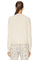 Acne Studios Button Up Cardigan in Oatmeal Melange, view 3, click to view large image.