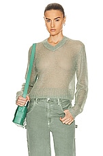 Acne Studios Knit Sweater in Sage Green, view 1, click to view large image.