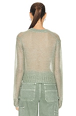 Acne Studios Knit Sweater in Sage Green, view 3, click to view large image.