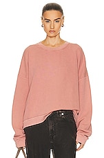 Acne Studios Baggy Sweatshirt in Vintage Pink, view 1, click to view large image.