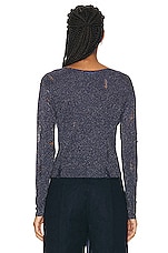 Acne Studios Distressed Cardigan in Midnight Blue, view 3, click to view large image.