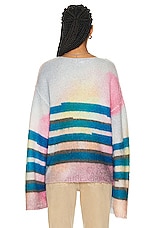 Acne Studios Stripe Sweater in Blue & Multi, view 3, click to view large image.