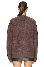 Acne Studios Knit Cardigan in Brown & Blue Melange, view 3, click to view large image.